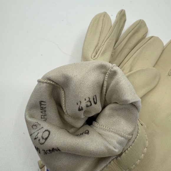 New With Tags ,Vintage Deep Cream Fine Buttersoft Kidskin Gloves, Barnier, … - Picture 7 of 8